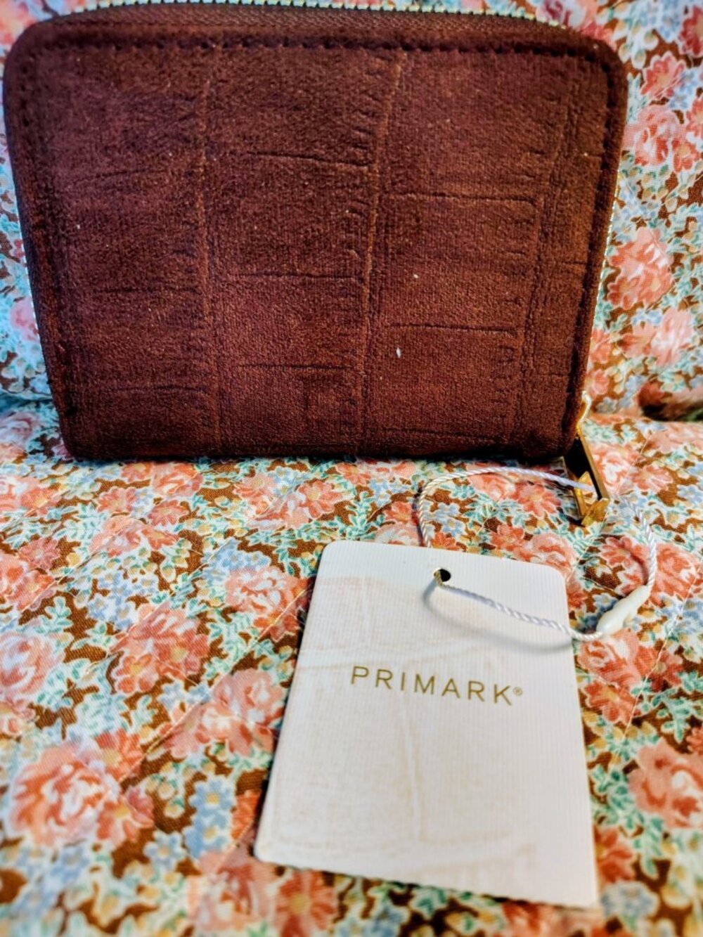 NWT Primark Brown Burgundy Faux Leather Wallet